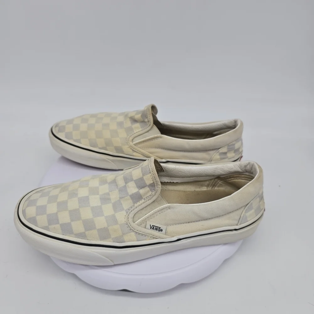 Vans Shoes M 9.5 W 11 Classic Checkerboard Slip-On